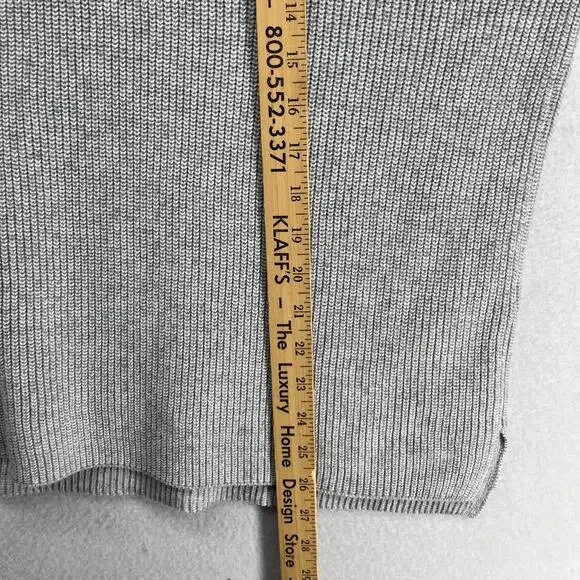 EILEEN FISHER Sweater XL Organic Cotton Shaker Knit Stitch Dolman Sleeve Gray - Picture 13 of 14